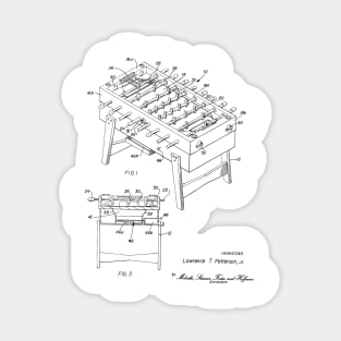 Soccer Table Vintage Patent Hand Drawing Sticker